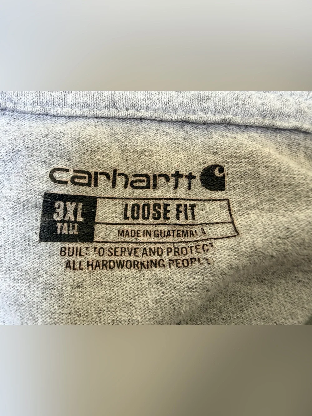 Men’s Carhartt Loose Fit Short Sleeve Pocket Button T-shirt Gray 3XL Tall